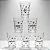 Kit 6 Copos Americanos de Vidro 180ml Estampa Frases Preto - Imagem 1