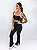 Calça Fitness Flare Byo Feminina Cintura Alta com Detalhes Contrastantes - Imagem 1