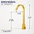 Torneira Lavatório Gmc Madrid 6398 Gold Bica Alta Gold Acetinado - Imagem 3