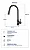 Misturador Monocomando Cozinha Pull Out Gmc Graphite Preto - Imagem 2