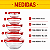 Kit 5 Potes de Vidro com Tampa Hermética - Imagem 3