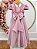 Vestido Infantil Longo Rose Tule Glitter Busto Nervura Festa Daminha - Imagem 5