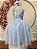 Vestido Infantil Azul C/ Renda e Tule De Brilho - Imagem 3