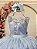 Vestido Infantil Azul C/ Renda e Tule De Brilho - Imagem 7