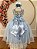 Vestido Infantil Azul C/ Renda e Tule De Brilho - Imagem 10