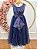 Vestido Infantil Damas de Honra Longo Azul Marinho C/ Pérolas - Imagem 3