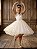 Vestido Infantil Festa Luxo, em Cetim, Off White com Tule Brilhante e Renda - Imagem 7