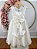 Vestido Infantil Festa Luxo, em Cetim, Off White com Tule Brilhante e Renda - Imagem 4