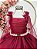 Vestido Infantil Longo Marsala C/ Aplique de Borboletas Festas - Imagem 3