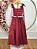 Vestido Infantil Longo Marsala C/ Aplique de Borboletas Festas - Imagem 6