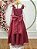 Vestido Infantil Longo Marsala C/ Aplique de Borboletas Festas - Imagem 2