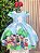 Vestido Infantil Azul Claro Turma da Mônica Festas Mangas Verdes - Imagem 4