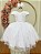 Vestido Infantil Jardim Encantado Branco Festa C/ Renda Luxo - Imagem 6