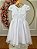 Vestido Infantil Jardim Encantado Branco Festa C/ Renda Luxo - Imagem 5