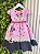 Vestido Infantil Minnie Rosa de Festa para Menina Margaridas - Imagem 5