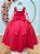 Vestido Infantil Longo Vermelho C/ Aplique de Borboletas Festas - Imagem 2