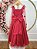Vestido Infantil Longo Vermelho C/ Aplique de Borboletas Festas - Imagem 4
