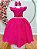 Vestido Longo Daminhas, Infantil Pink em Poliéster, Nervura com Pérolas - Imagem 8
