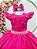 Vestido Longo Daminhas, Infantil Pink em Poliéster, Nervura com Pérolas - Imagem 6