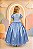 Fantasia Infantil azul Princesa brilho Festas - Imagem 9