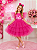 Vestido infantil da Barbie Pink Glitter Luxo - Imagem 3