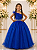 Vestido Infantil Longo Azul Royal Formaturas Daminhas - Imagem 6