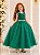 Vestido Infantil Longo Verde Bandeira Daminhas Formaturas - Imagem 3