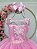 Vestido Infantil Rosa C/ Renda e Tule Glitter Daminha - Imagem 4