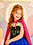 Fantasia Infantil Princesas Anna Frozen C/ Capa Festas Luxo - Imagem 4
