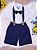 Conjunto Social Camisa Branco Gravata Short Suspensório Azul - Imagem 1