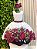 Vestido Infantil Off White Florido Marsala Busto Strass Festa - Imagem 2