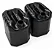Kit 2 Galões Bombonas Plásticas 20l Preto Hdpe 40l - Imagem 1
