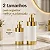 Kit Dispenser De Banheiro Premium 300ml + 500ml 2 Peças - Imagem 2