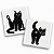 Kit de Imã Quadrado Gato Preto - Imagem 2