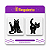 Kit de Imã Quadrado Gato Preto - Imagem 1