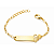 Pulseira Infantil Menino Personalizada com Nome Gravado a Laser Banhada a Ouro - Imagem 1