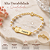 Pulseira Infantil Ursinho com Pérolas Personalizada com Nome Gravado a Laser Banhada a Ouro - Imagem 6