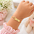 Pulseira Infantil Minnie Personalizada com Nome Gravado a Laser Banhada a Ouro - Imagem 6