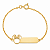 Pulseira Infantil Minnie Personalizada com Nome Gravado a Laser Banhada a Ouro - Imagem 1