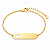 Pulseira Infantil Borboleta Personalizada com Nome Gravado a Laser Banhada a Ouro - Imagem 1