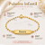 Pulseira Infantil Plaquinha com Bolinhas Personalizada com Nome Gravado a Laser Banhada a Ouro - Imagem 4