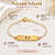 Pulseira Infantil Plaquinha com Pérolas Personalizada com Nome Gravado a Laser Banhada a Ouro - Imagem 2