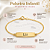 Pulseira Infantil Plaquinha Personalizada com Nome Gravado a Laser Banhada a Ouro - Imagem 2