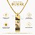 Colar com Fotogravação Personalizado Medalha Retangular Banhado a Ouro - Imagem 5