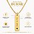 Colar com Medalha Retangular Personalizado Banhado a Ouro - Do seu jeito! - Imagem 5