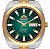 Relógio Automático Orient Masculino Dourado Aço Inox Vidro Safira 38,5mm Prateado Verde - Imagem 2