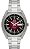 Relógio Orient Automático Masculino Heritage Prata Com Mostrador Vermelho Prateado - Imagem 1