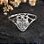 Anel de Prata 925 Coruja trabalhada vazada com pedra onix - Imagem 1