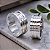 Aliança de Prata 925 Estilo Bvlgari 10mm com Bordas em Alto Relevo - Imagem 1