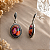 Brinco de Prata 925 Bali Oval com Turquesa Rosa Dahlia - Imagem 2